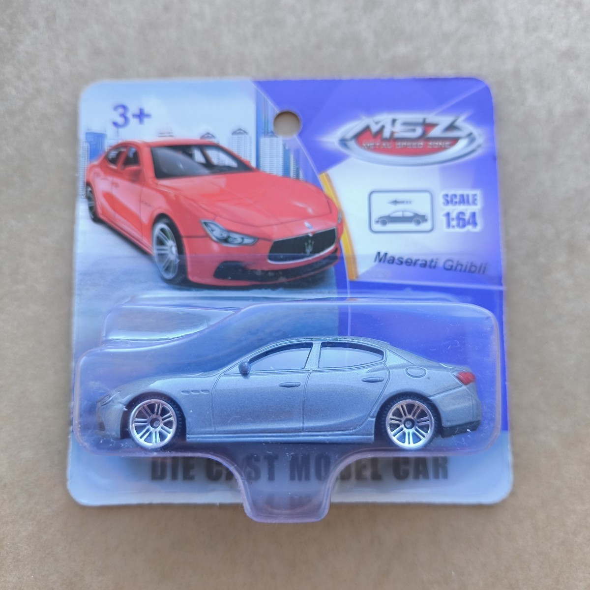 Maserati Ghibli ミニカー 限定生産 MSZ 1:64 scale car diecast MASERATI GHIBLI GRAY hotwheels matchbox