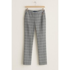 Tommy Hilfiger Women  s Glen Plaid Stretch Pants Size 4 Gray Check Pull-On