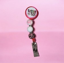   Scrub Life  Hand Beaded Badge Reel/badge Holder