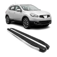 Alu Trittbretter Seitenschweller FüR Nissan Qashqai J10 2007-2013 Schwarz Silber
