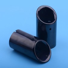2 Titanschwarz Auspuffblende Endrohr f�r BMW E90 E92 325i 328i 07/08/09/10 kor