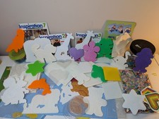 Hama Bead Job Lot 37 Boards Silver Case Interlocking Squares Patterns Booklets