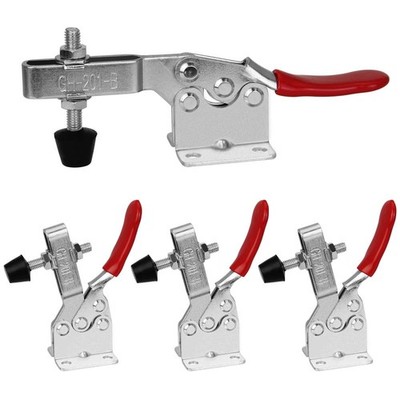 4 Stück Kniehebelspanner Schnellspanner GH201B 90Kg/198Lbs Fassungsvermögen H...