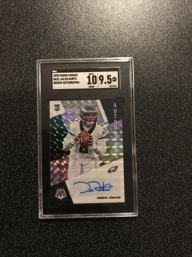 Jalen Hurts 2020 Panini Mosaic Auto Rookie Autographs SGC 9.5/10