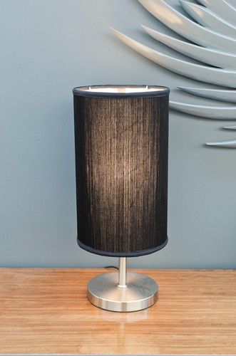 Black Fabric String Shade Table Lamp Bedside Lamp Reading Lamp - Picture 4 of 5
