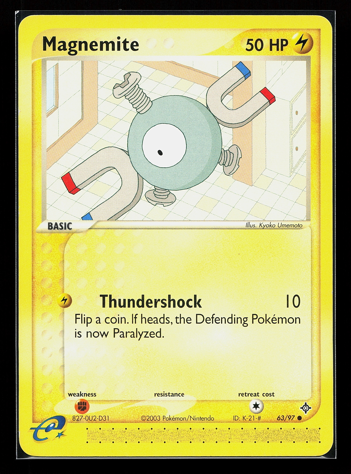 Magnemite 63/97 Common EX Dragon Pokémon Card