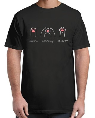 Funny Angry Cute Cat Paw for Cat Lovers T-Shirt for adult S-4XL