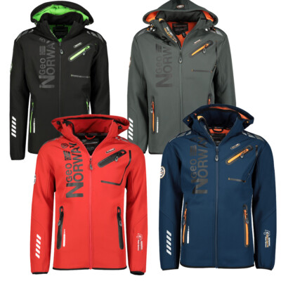 Geographical Norway Herren Softshell Übergangs Jacke Regen Frühjahr Herbst