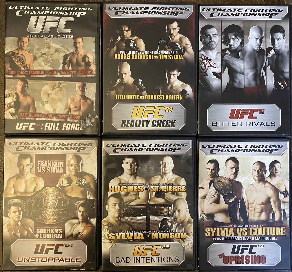 Vintage UFC DVD Collection Lot of 6 Randy Couture Tim Silvia Andre
