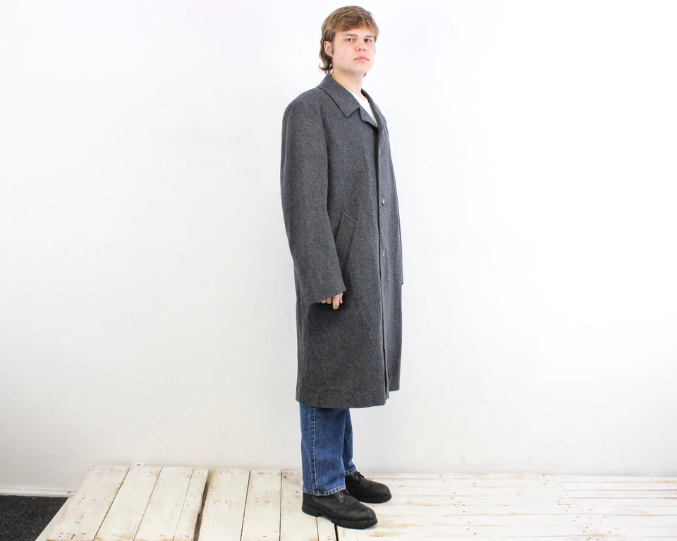 VARAZZE Apenniner Loden Hombres Reino Unido 40 EE. UU. Chaqueta Sobre Coche Abrigo UE 50 Lana Cuadros M De Colección Foto 3 de 4