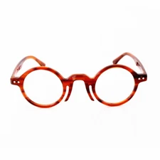 Vintage Small Round Hand Made Reading Glasses Acetate Full Rim 100 150 175 325