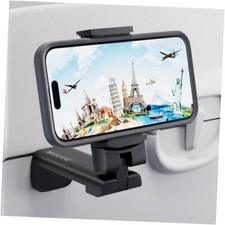 Airplane Travel Essentials Phone Holder, Universal Handsfree Phone Mount Black