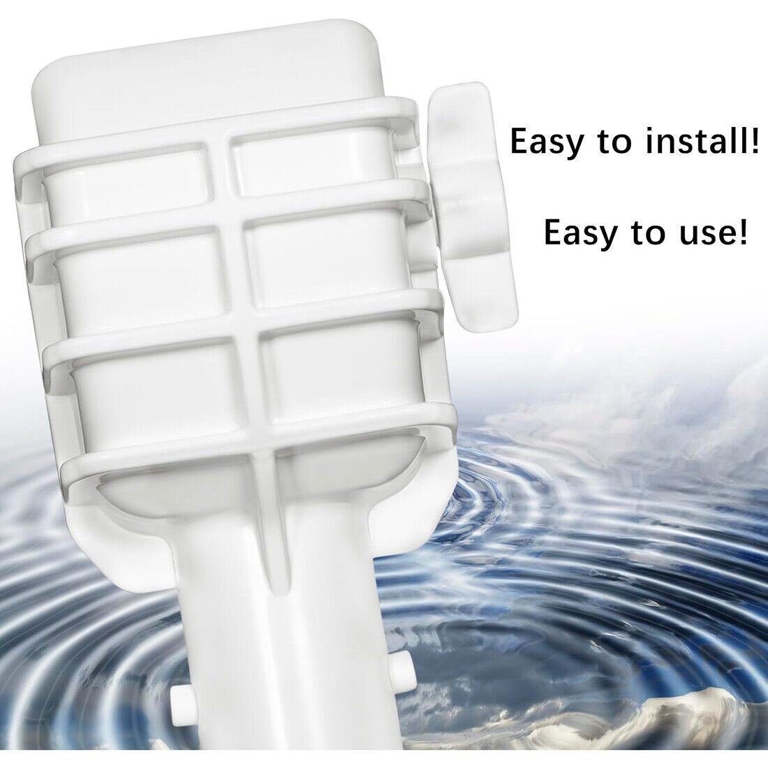 Pool Vacuum Replacement Tablet Tab Holder Pole with EZ-Clip Handle Stain Remover