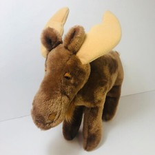 Vintage R. DAKIN STANDING MOOSE PLUSH/Stuffed Animal 11 in tall 1980