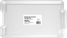 Best Buy essentials- Universal Large Refrigerator Storage Tray - Clear