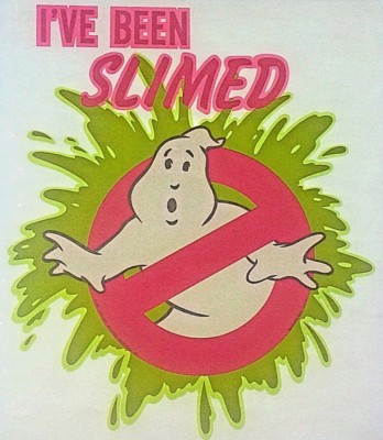 Original Vintage 1984 Ghostbusters Movie I ve Been Slimed Iron On Transfer