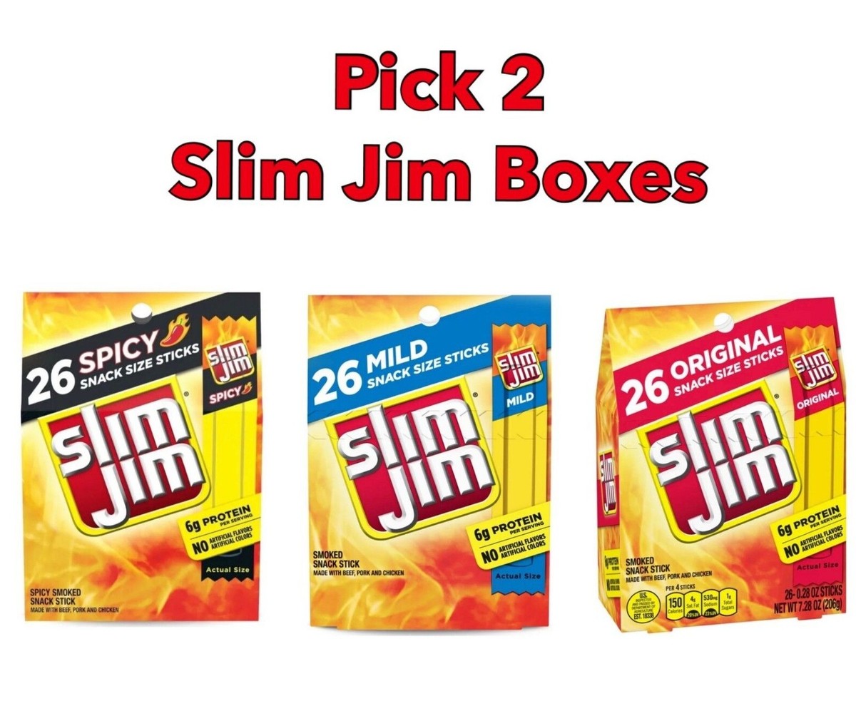 その他 Sadi Slim x2 boxes Pick 2 Slim Jim Boxes 26 Sticks Inside Each Box: Mild, Original or