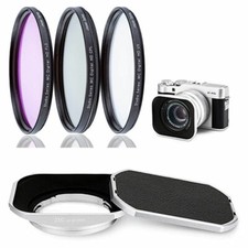 JJC LH-JXF35SII Lens hood For Fujinon XF 35mm 23mm F2 R WR Silver Filters  Cap
