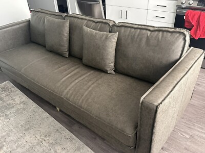Roderick 89  Vegan Leather Sofa From Wayfair - Lightly Used