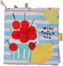 Manhattan Toy Mini-Apple Farm Soft Activity Crinkle Book for Baby & Toddler