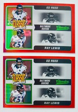 2021 Panini Classics Ed Reed Ray Lewis Classic Combos Red #/50 - 2 Card
