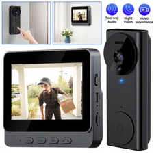 2.4G Wireless Smart 4.3" Screen Intercom Video Doorbell Camera Two-Way Audio