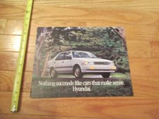 Vintage Hyundai Car Auto Automobile Dealer showroom Sales Brochure
