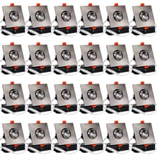 24 Pack 3-Inch 7W LED Gimbal Recessed Light with J-Box, Square Downlight