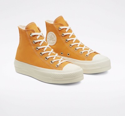 converse chuck taylor all star elevated gold platform