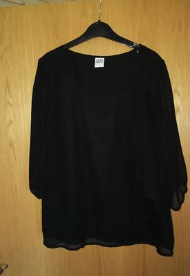 Damen Bluse, Vera Moda, schwarz, Gr. L