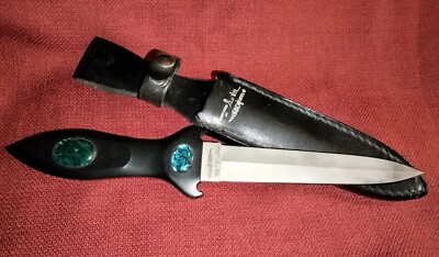 Hibben knives 5.6'' blade dagger designed by Skip Hill & leather sheath VG Taiwan
