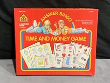 New Vintage 1989 Answer Bingo Time  Money Game by School Zone 05008 Ages 5 