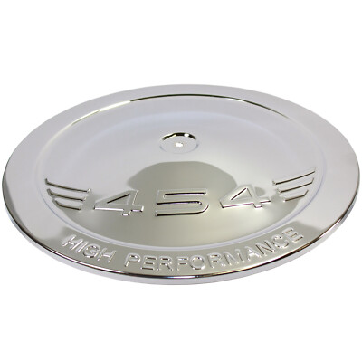 Chrome 14'' Muscle Car Air Cleaner Lid Embossed 454 CID Logo 