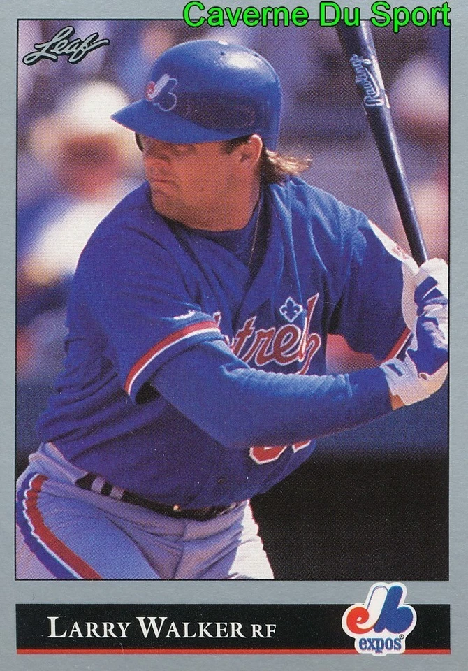 201 LARRY WALKER MONTREAL EXPOS BASEBALL CARD LEAF 1992 - Photo 1/1