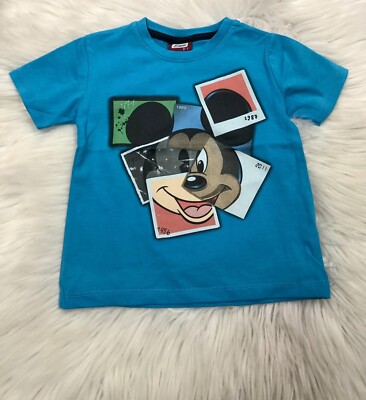 SALE -40% Jungen Sommer T-Shirt Shirt Gr.122 Mickey Mouse Maus cool modern NEU