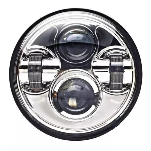Chrome 5 3/4" 5.75 LED Headlight for Harley Sportster XL 883 1200 Dyna Softail