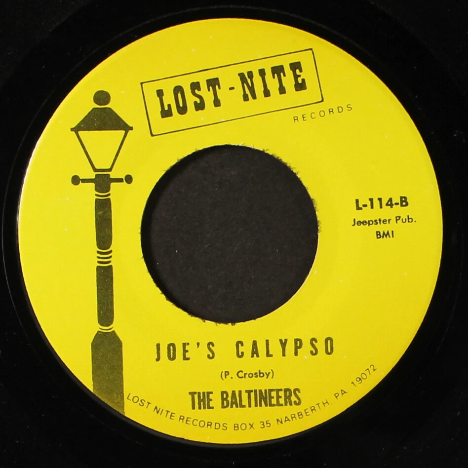 BALTINEERS: tears in my eyes / joe's calypso LOST NITE 7" Single 45 RPM |  eBay