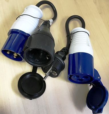 DEGG CEE Adapter 230V 16A - Schuko Auf CEE Stecker Für Camping & Wohnmobil