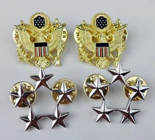 WWII US General of the Army Rank Badge Pins U.S. Army General Five Star Eagle