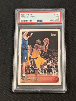 1996 Topps Kobe Bryant Rookie PSA 7 NM Card #138 Lakers