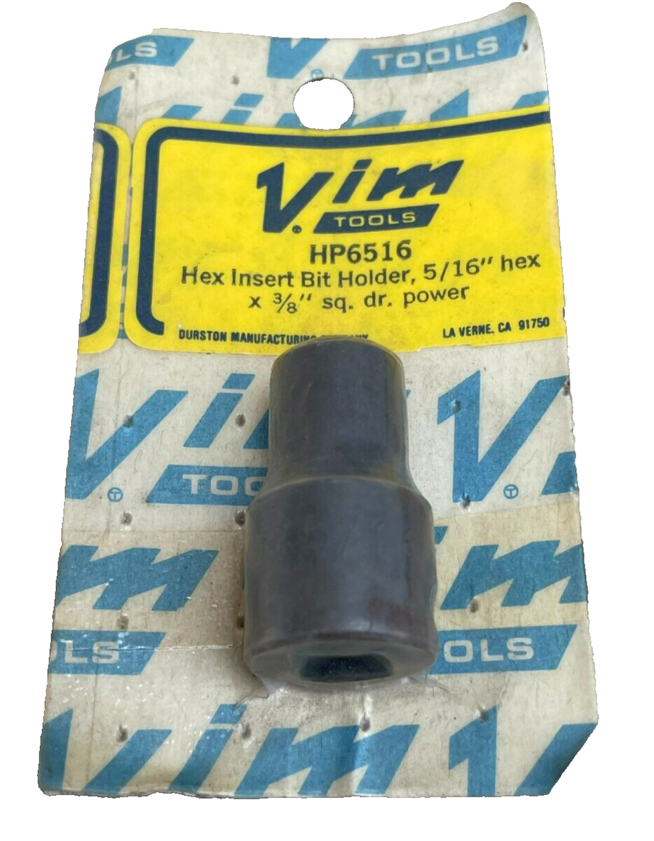 VIM Tools HP6516 Hex Insert Bit Holder, 5/16: Hex x 3/8