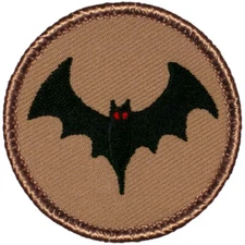Bat (Tan) Patrol Patch - 2" Round Embroidered Patch
