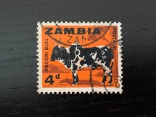 ZAMBIA 1964 LOCAL MOTIFS 4D ORANGE ANGONI BULL - USED