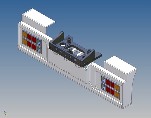 HS2C4K - Paraurti posteriore per camion TAMIYA 1:14 2 assi per luci Carson 4 camere - Foto 2 di 5
