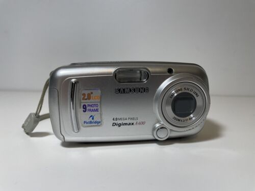 Samsung Digimax A400 4MP Digital Camera with 2.8x Optical Zoom - Silver - Photo 1/8