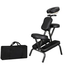 Portable Massage Chair Folding Tattoo Chair Salon Facial Spa PU Leather Pad Home
