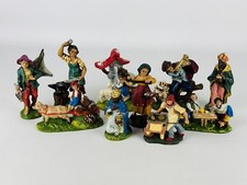 Lotto 10 Statue Del Presepe Figure In Pasta Statuine Dipinte A Mano XX Sec.