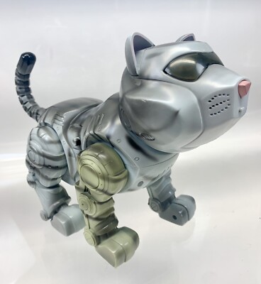 Vintage 1990's Tekno Cat Robot Kitty by Manley Quest Gray