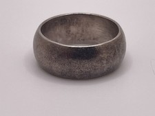 Vintage Sterling Silver Band Ring 925 Size 7 1/4 Wide Classic Unisex