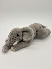FAO Schwarz Elephant Plush Stuffed Animal 15" Gray